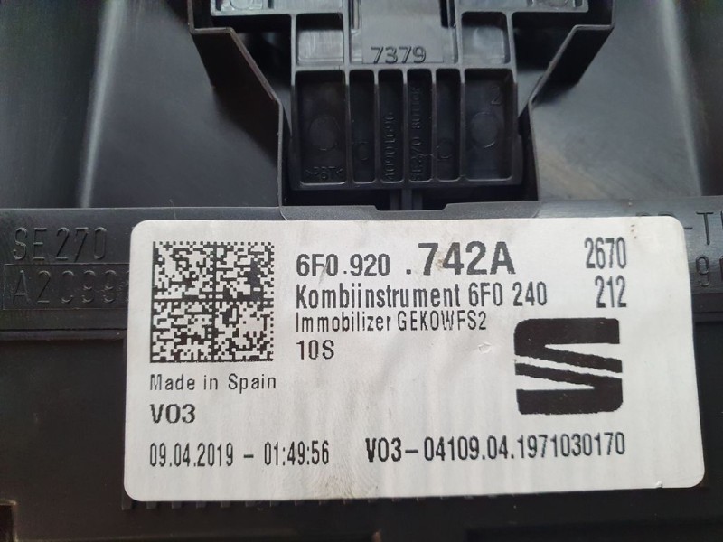 Recambio de cuadro instrumentos para seat ibiza (kj1) xcellence referencia OEM IAM 6F0920742A A2C17414800 CONTINENTAL
