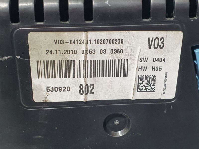 Recambio de cuadro instrumentos para seat ibiza (6j5) emoción referencia OEM IAM 6J0920802  