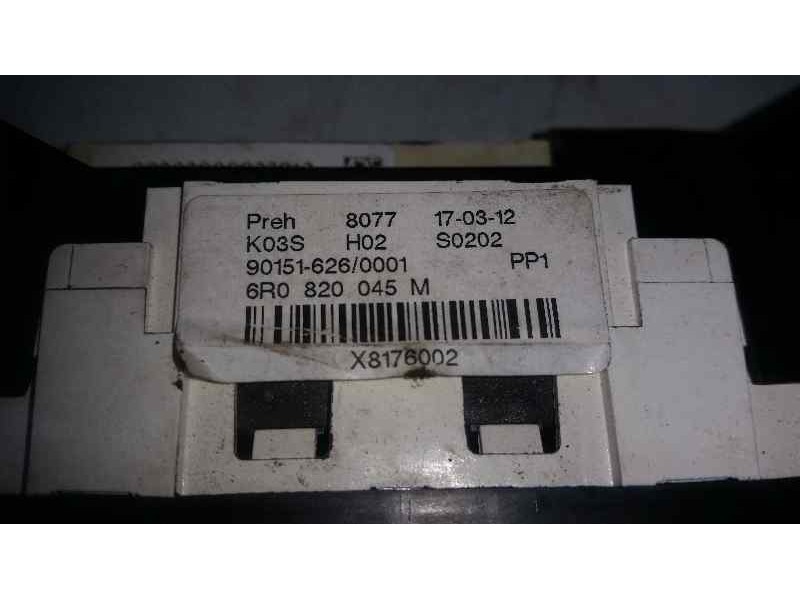 Recambio de mando calefaccion / aire acondicionado para volkswagen polo (6r1) advance referencia OEM IAM 901516260001 6R0820045M