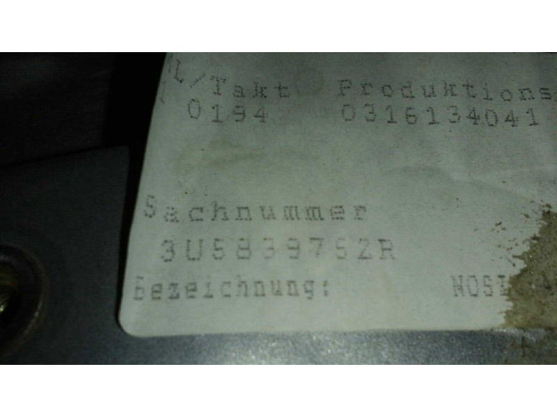 Recambio de elevalunas trasero derecho para skoda superb (3u4) classic referencia OEM IAM 3U5839752  ELECTRICO