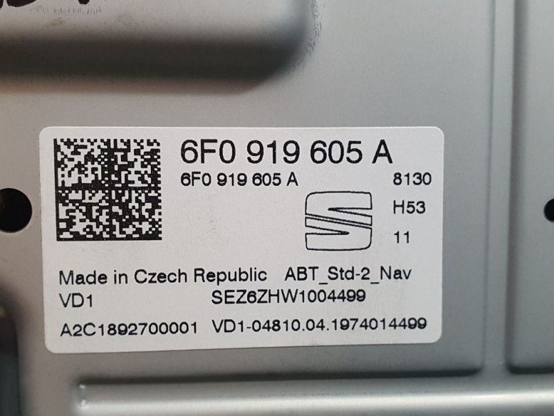 Recambio de sistema navegacion gps para seat ibiza (kj1) xcellence referencia OEM IAM 6F0919605A A2C1892700001 