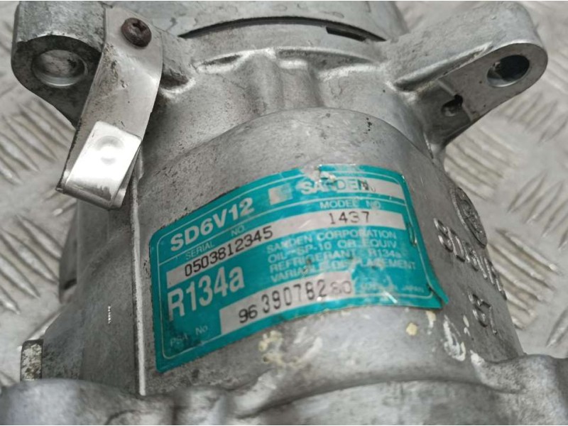 Recambio de compresor aire acondicionado para peugeot 206 berlina x-line referencia OEM IAM 9639078280 SD6V12 SANDEN