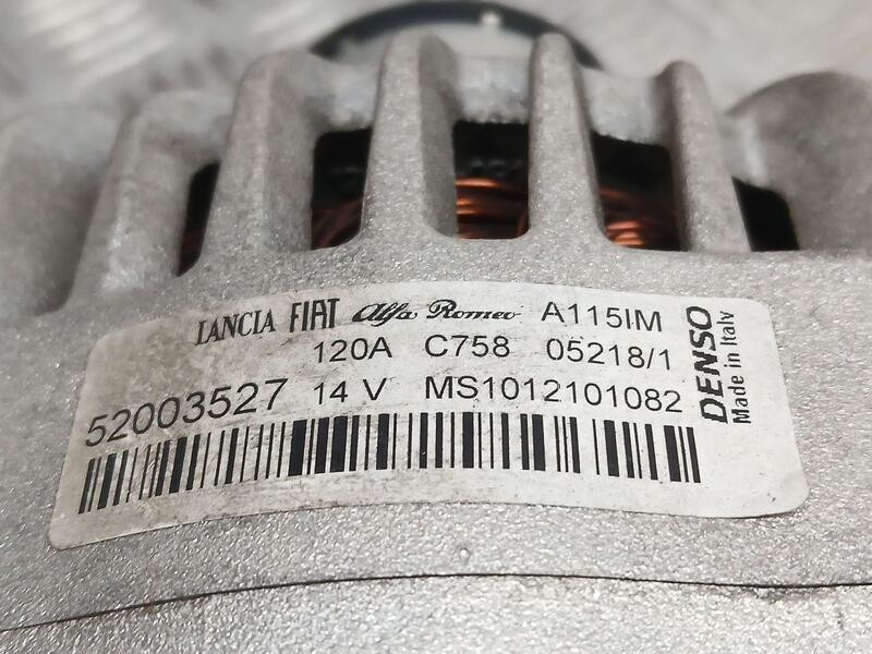 Recambio de alternador para fiat tipo ii (357) fam lounge referencia OEM IAM 52003527 DENSO 1012101082