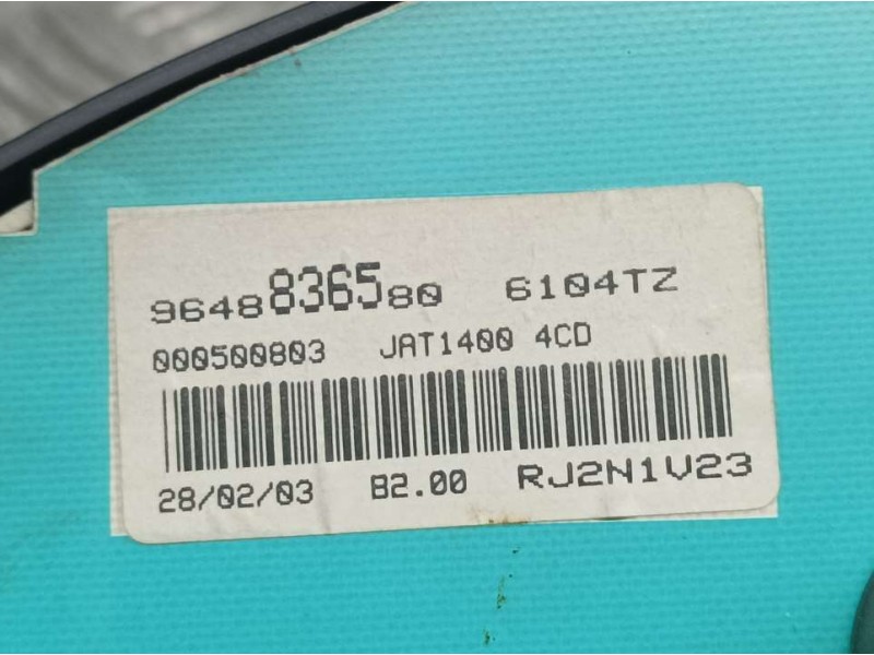 Recambio de cuadro instrumentos para peugeot 206 berlina x-line referencia OEM IAM 9648836580  