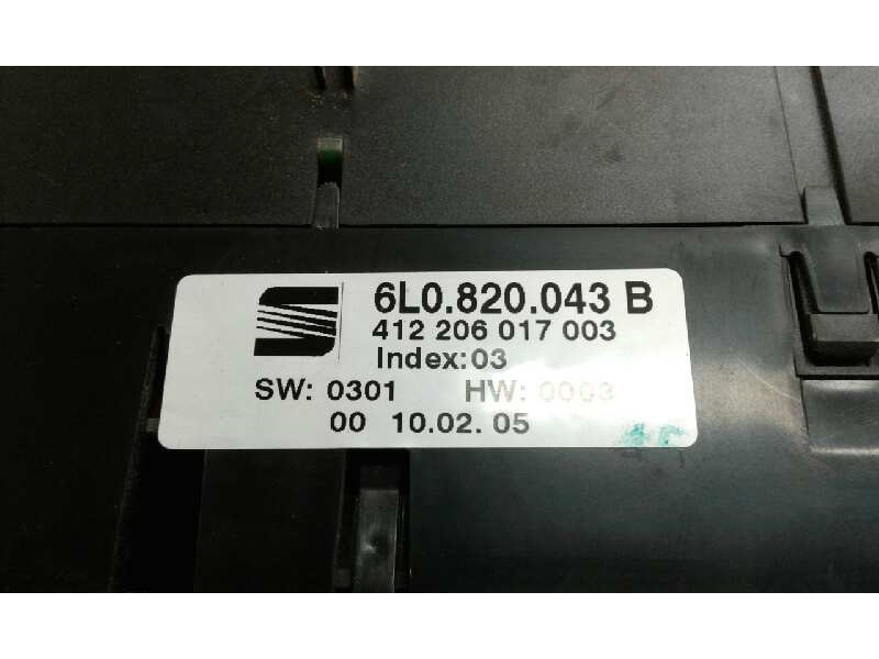 Recambio de mando climatizador para seat ibiza (6l1) 1.9 tdi referencia OEM IAM 412206017003  6L0820043B