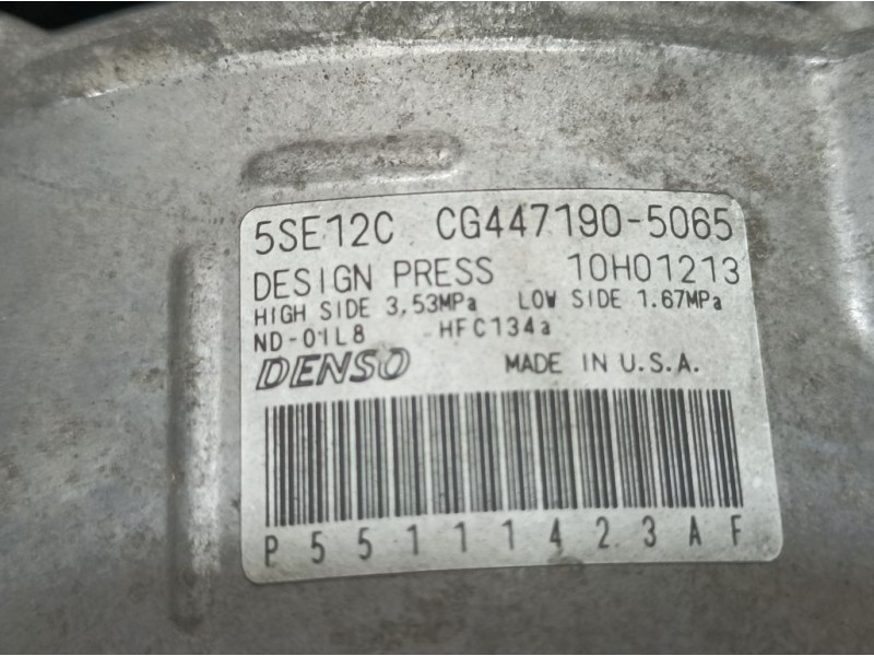 Recambio de compresor aire acondicionado para jeep compass limited referencia OEM IAM 4471905065  DENSO