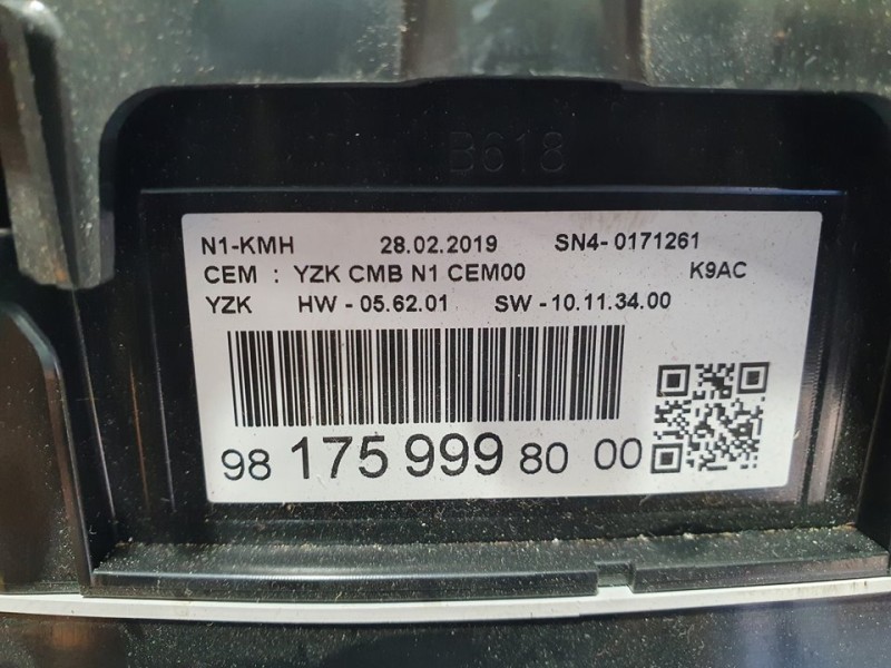 Recambio de cuadro instrumentos para citroën berlingo live m referencia OEM IAM 9817599980 SN40171261 