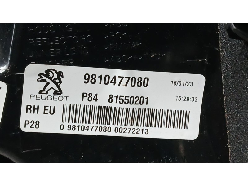 Recambio de piloto trasero derecho exterior para peugeot 3008 ii suv (mc_, mr_, mj_, m4_) 1.2 thp/ puretech 130 (mrhnsm, mrhnsu,