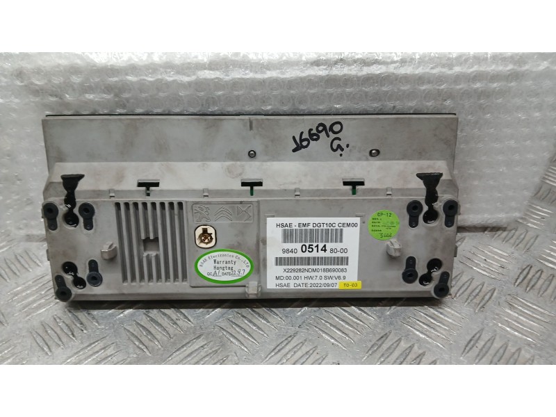 Recambio de sistema navegacion gps para peugeot 3008 ii suv (mc_, mr_, mj_, m4_) 1.2 thp/ puretech 130 (mrhnsm, mrhnsu, mrhnsj, 