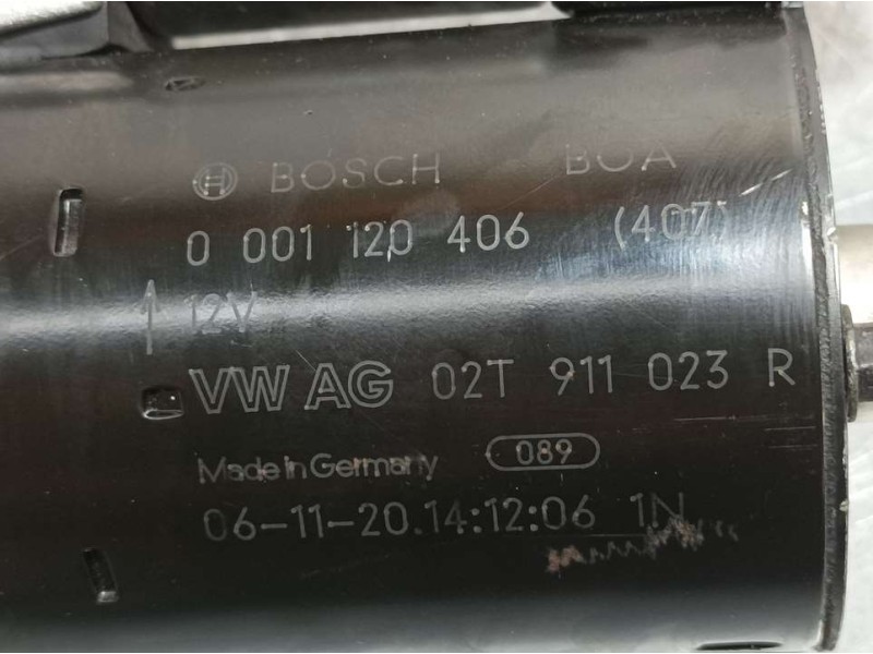 Recambio de motor arranque para seat ibiza (6l1) reference referencia OEM IAM 02T911023R 0001120406 BOSCH