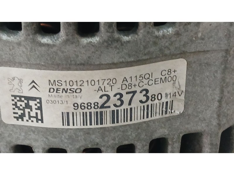 Recambio de alternador para peugeot 208 i (ca_, cc_) 1.0 referencia OEM IAM 9688237380 DENSO 1012101720