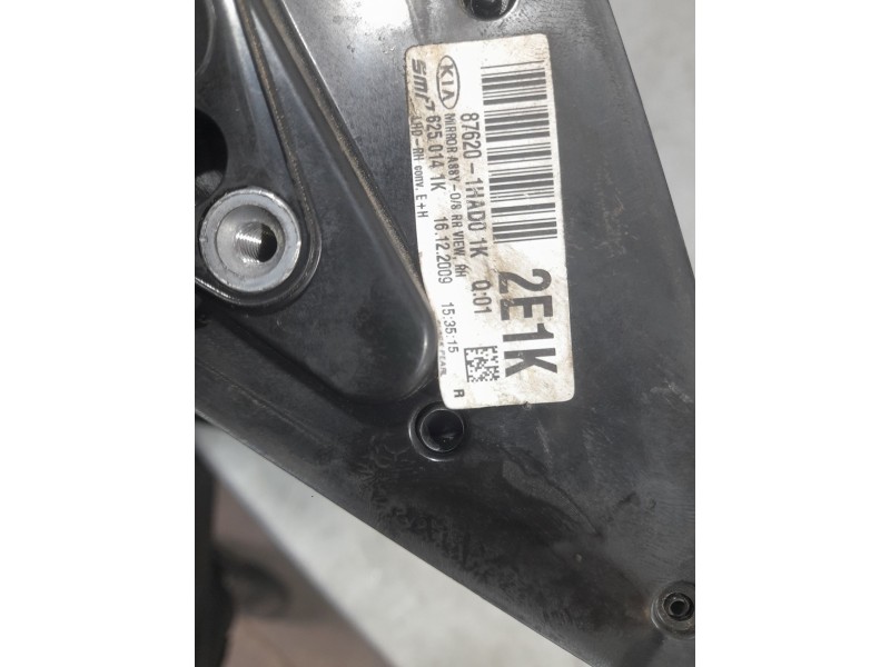 Recambio de retrovisor derecho para kia cee´d hatchback (ed) 1.4 cvvt referencia OEM IAM 876201HADO  