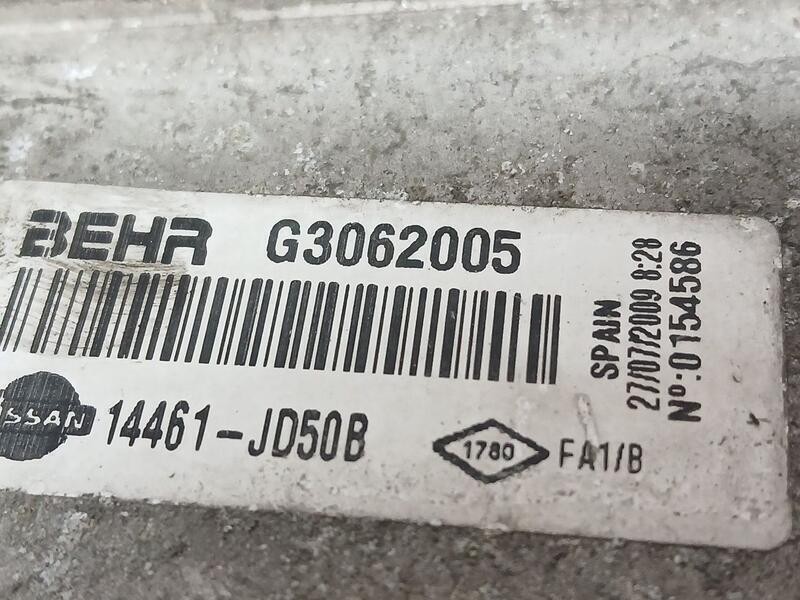 Recambio de intercooler para nissan qashqai (j10) acenta referencia OEM IAM 14461JD50B BEHRG 3062005