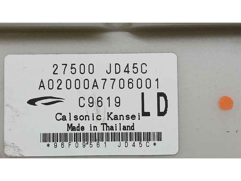 Recambio de mando climatizador para nissan qashqai (j10) acenta referencia OEM IAM 27500JD45C TOCADO CALSONIC KANSEI A02000A7706