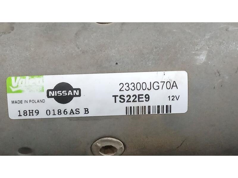 Recambio de motor arranque para nissan qashqai (j10) acenta referencia OEM IAM 23300JG70A VALEO TS22E9