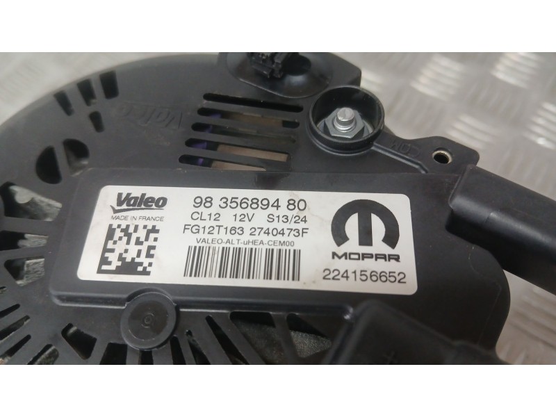 Recambio de alternador para peugeot 208 ii (ub_, up_, uw_, uj_) 1.2 puretech 100 referencia OEM IAM 9835689480 VALEO 2740473F