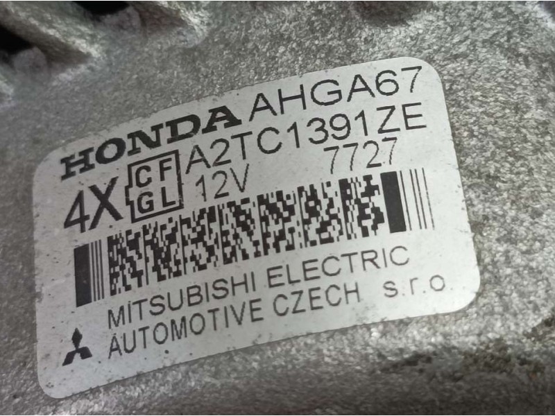 Recambio de alternador para honda civic berlina 5 (fk) 1.8 sport referencia OEM IAM AHGA67 A2TC1391ZE MITSUBISHI