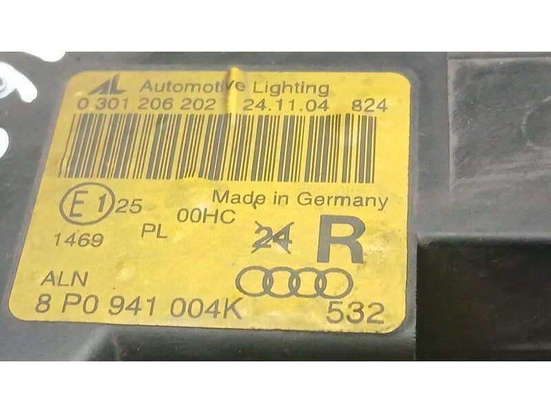 Recambio de faro derecho para audi a3 sportback (8p) ambiente referencia OEM IAM 8P0941004K AL ROZADO 0301206202