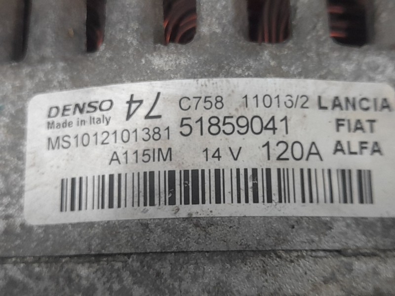 Recambio de alternador para ford ka (ru8) 1.2 referencia OEM IAM 51859041 MS1012101381 DENSO