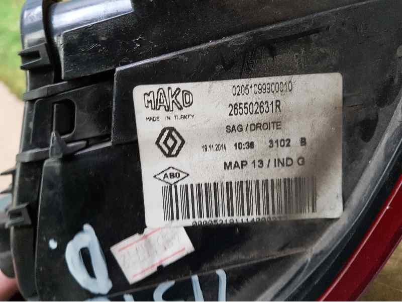 Recambio de piloto trasero derecho para renault clio iv authentique referencia OEM IAM 265502631R  EXTERIOR