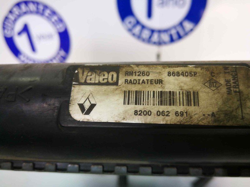 Recambio de radiador agua para renault megane i coupe fase 2 (da..) 1.9 dci diesel cat referencia OEM IAM 8200062691  