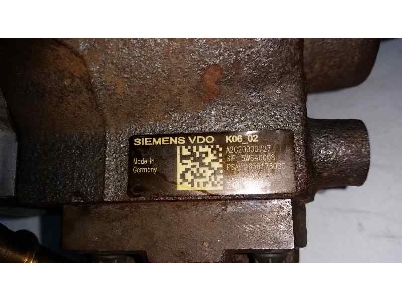 Recambio de bomba alta presion para ford fusion (cbk) 1.4 tdci cat referencia OEM IAM A2C0000727 9658176080 SIEMENS VDO