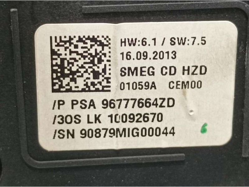 Recambio de mando multifuncion para peugeot 308 active referencia OEM IAM 96777664ZD 10092670 