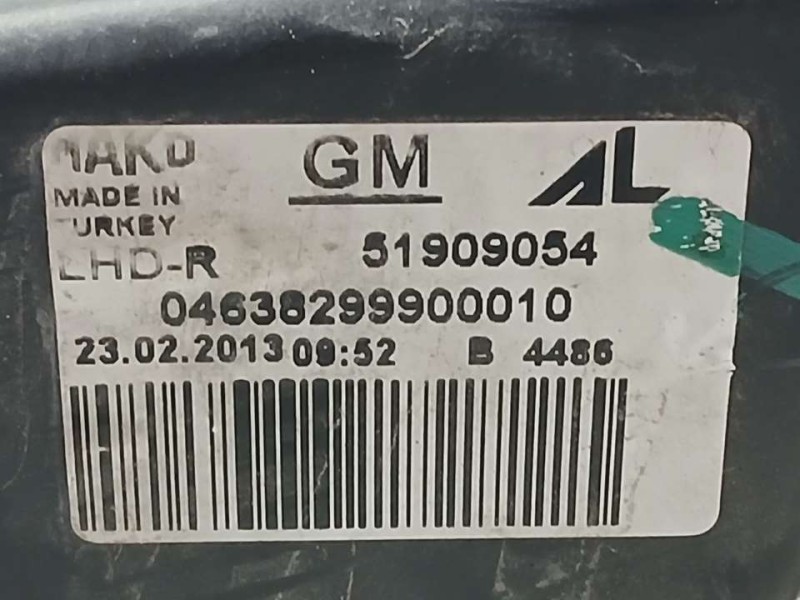 Recambio de faro derecho para opel combo d expression l1h1 referencia OEM IAM 51909054  
