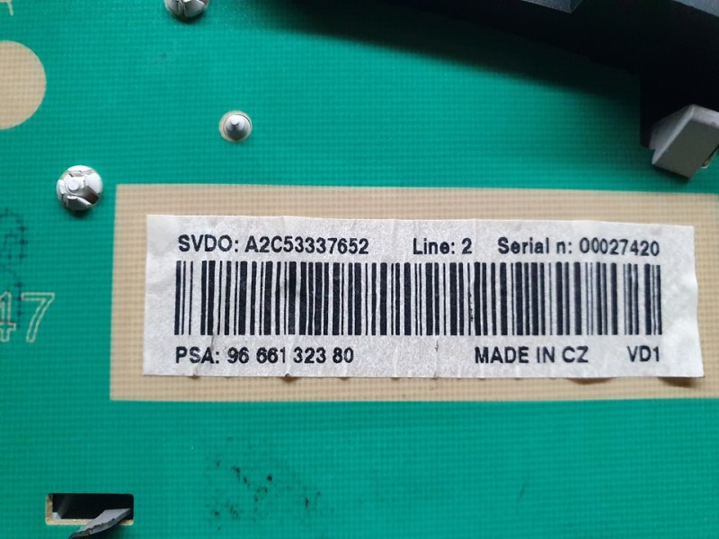 Recambio de cuadro instrumentos para peugeot 207 confort referencia OEM IAM 9666132380 A2C53337652 SVDO