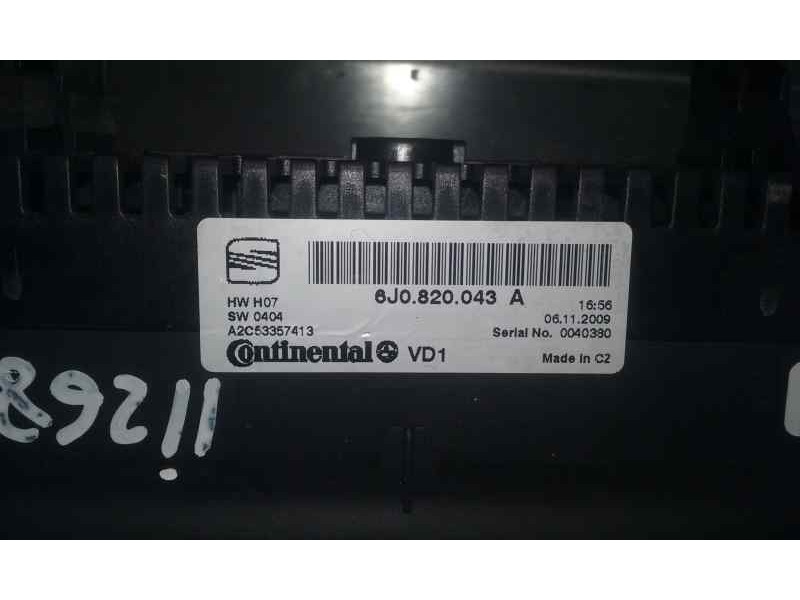 Recambio de mando climatizador para seat ibiza (6j5) sport referencia OEM IAM 6J0820043A  