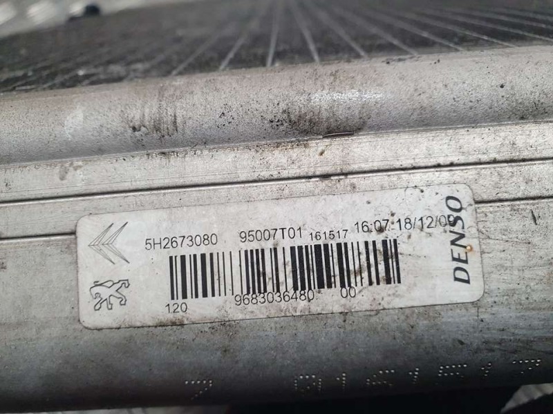 Recambio de condensador / radiador aire acondicionado para peugeot 207 confort referencia OEM IAM 9683036480 5H2673080 DENSO