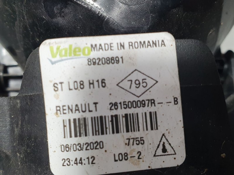 Recambio de faro antiniebla derecho para dacia sandero comfort referencia OEM IAM 261500097R 89208691 VALEO