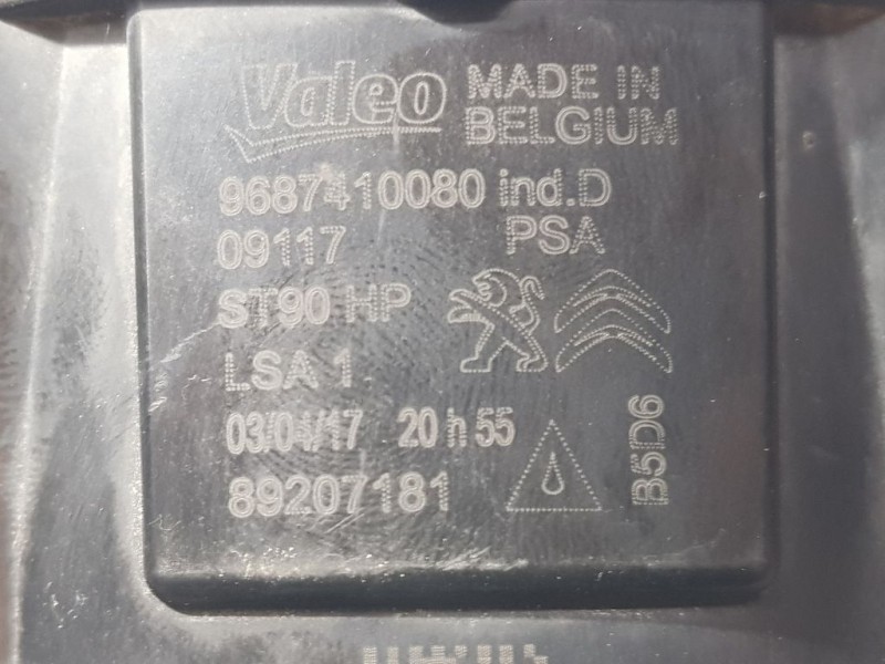Recambio de faro antiniebla derecho para citroën c4 lim. live edition referencia OEM IAM 9687410080 89207181 VALEO