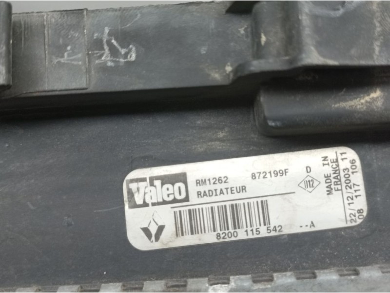 Recambio de radiador agua para renault scenic ii authentique referencia OEM IAM 8200115542A 872199F VALEO