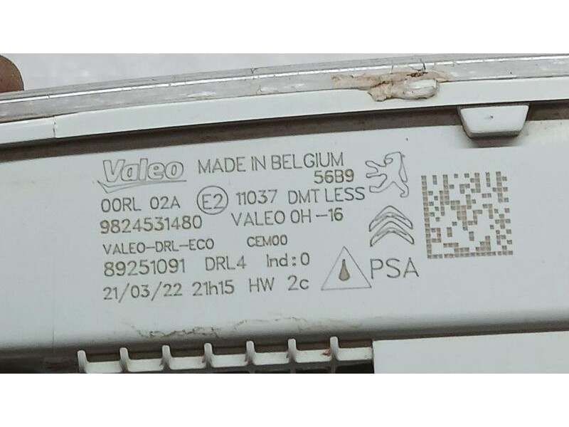 Recambio de piloto delantero derecho para peugeot traveller autobús (v_) 2.0 bluehdi 145 referencia OEM IAM 9824531480 VALEO LUZ