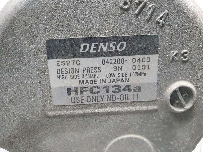 Recambio de compresor aire acondicionado para lexus ct 200h referencia OEM IAM 0422000400 HFC134A DENSO
