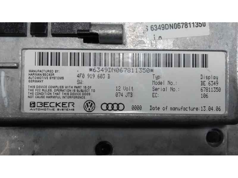 Recambio de sistema navegacion gps para audi q7 (4l) 4.2 fsi referencia OEM IAM 4F0919603B  