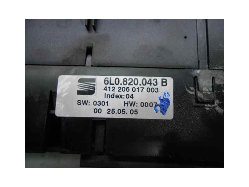 Recambio de mando climatizador para seat ibiza (6l1) reference referencia OEM IAM 6L0820043B  