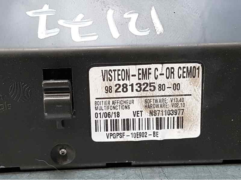 Recambio de pantalla multifuncion para citroën c-elysée feel referencia OEM IAM 9828132580  JOHNSON CONTROLS