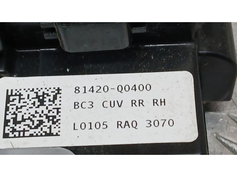 Recambio de cerradura puerta trasera derecha para hyundai bayon (bc3) 1.2 mpi referencia OEM IAM 81420Q0400  