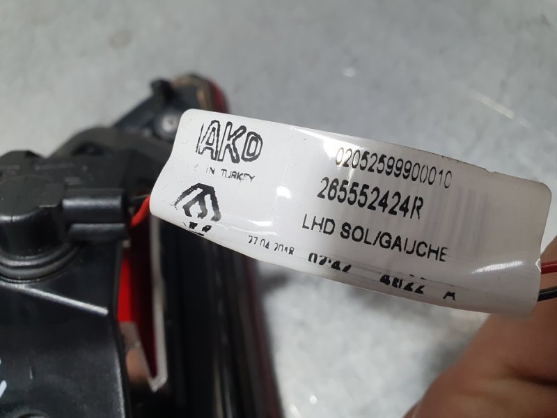 Recambio de piloto trasero izquierdo para renault clio iv business referencia OEM IAM 265552424R  INTERIOR