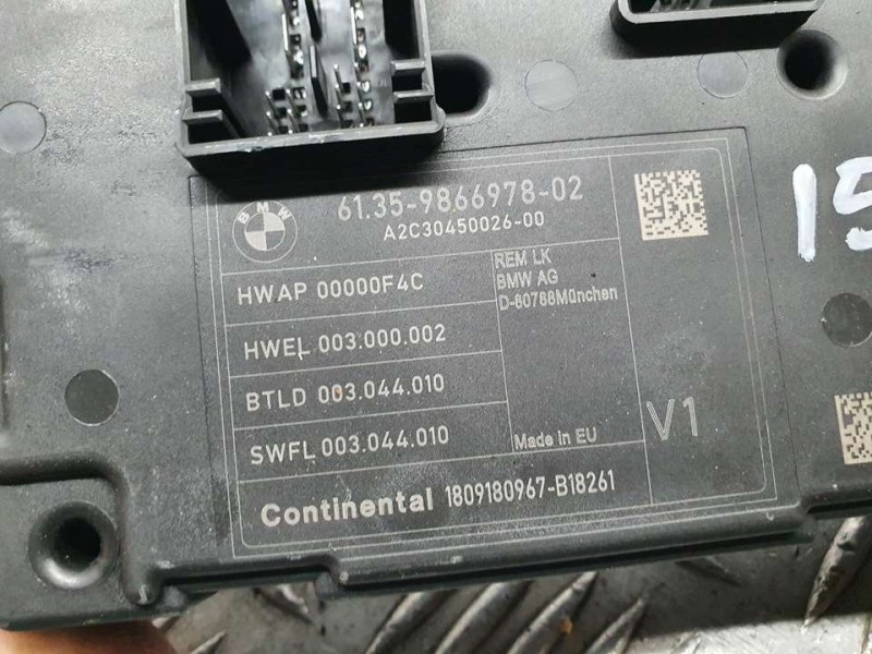 Recambio de caja reles / fusibles para bmw serie 1 lim. (f20/f21) 116i referencia OEM IAM 6135986697802 1809180967 CONTINENTAL