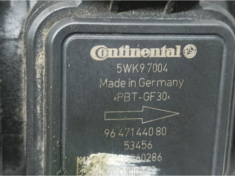 Recambio de caudalimetro para peugeot 206+ básico referencia OEM IAM 9647144080 5WK97004 CONTINENTAL