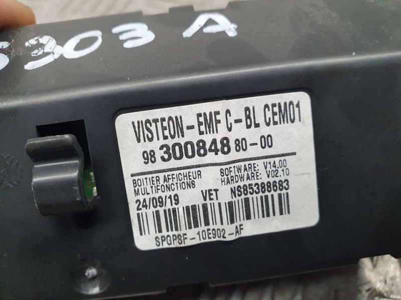 Recambio de pantalla multifuncion para citroën jumpy furgon control m referencia OEM IAM 9830084880 NS85388683 