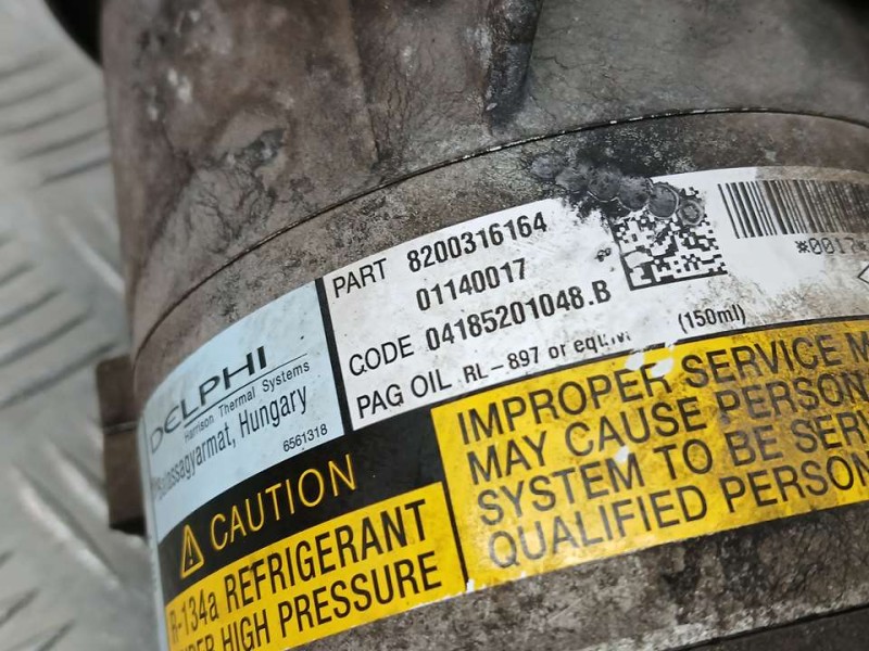 Recambio de compresor aire acondicionado para renault megane ii berlina 3p confort authentique referencia OEM IAM 8200316164 011