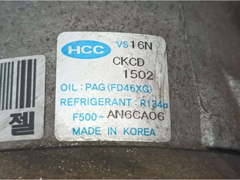 Recambio de compresor aire acondicionado para kia cee´d active referencia OEM IAM F500AN6CA06 CKCD1502 HCC
