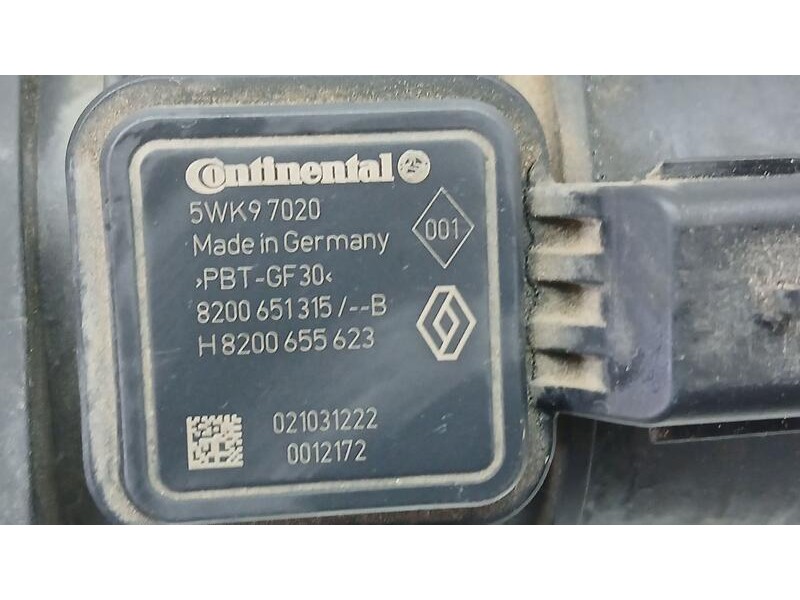 Recambio de caudalimetro para dacia duster laureate 4x2 referencia OEM IAM 8200651315B CONTINENTAL 8200655623 6WK97020