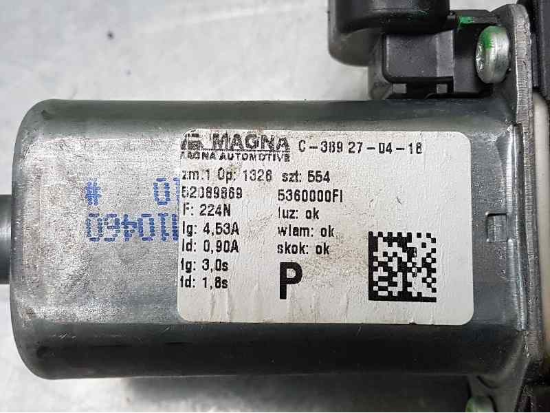 Recambio de elevalunas delantero derecho para fiat nuova 500 (150) pop referencia OEM IAM 52089869 2 PINS ELECTRICO