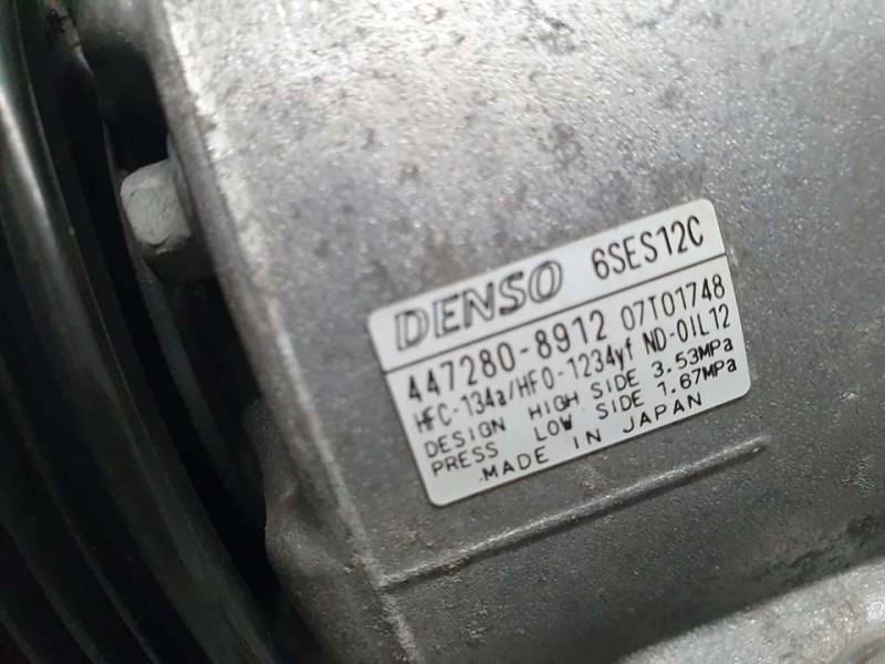 Recambio de compresor aire acondicionado para toyota auris active referencia OEM IAM 4472808912 DENSO 
