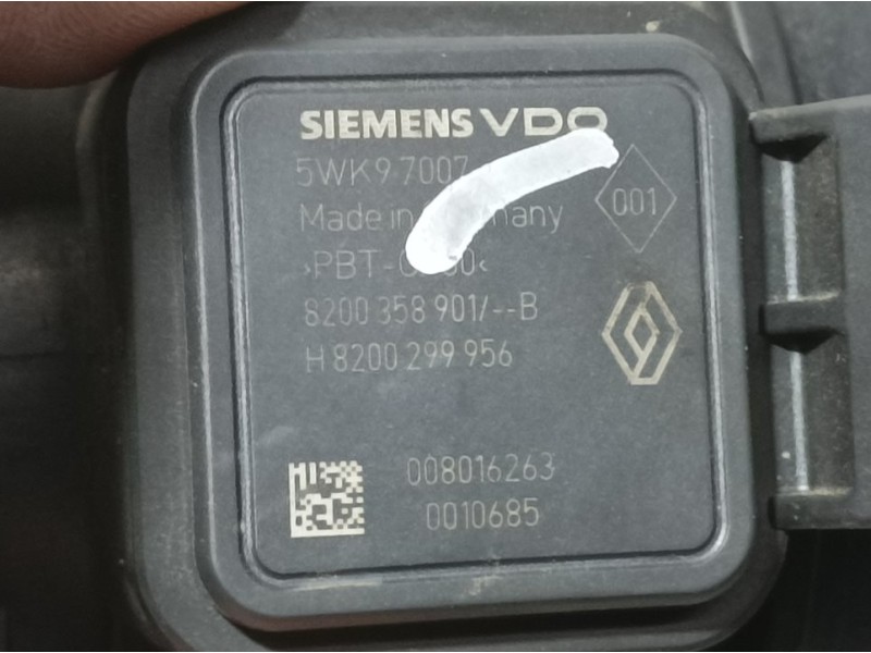 Recambio de caudalimetro para renault clio iii confort dynamique referencia OEM IAM 8200299956 5EW97007 SIEMENS VDO